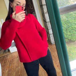 Adrienne Vittadini red cardigan